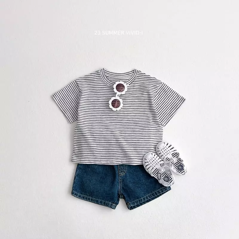 Vivid I - Korean Children Fashion - #magicofchildhood - Stripes Tee - 10