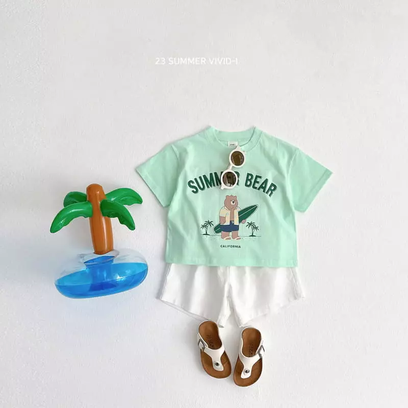 Vivid I - Korean Children Fashion - #littlefashionista - Surfer Bear Tee - 4