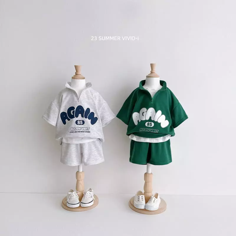 Vivid I - Korean Children Fashion - #magicofchildhood - Again Top Bottom Set - 11