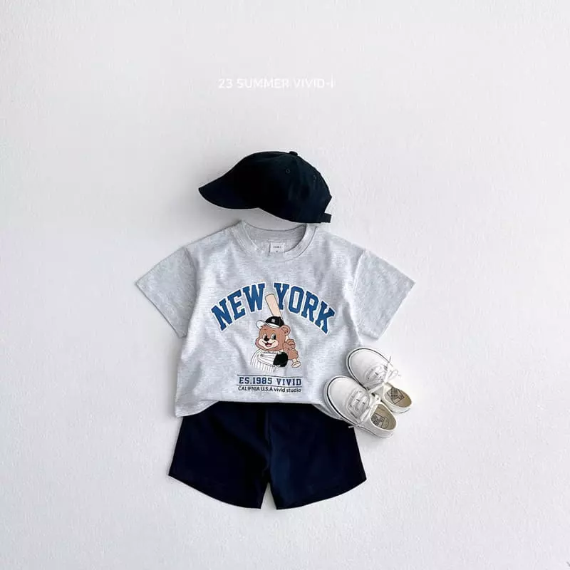 Vivid I - Korean Children Fashion - #magicofchildhood - Base Ball Top Bottom Set - 7