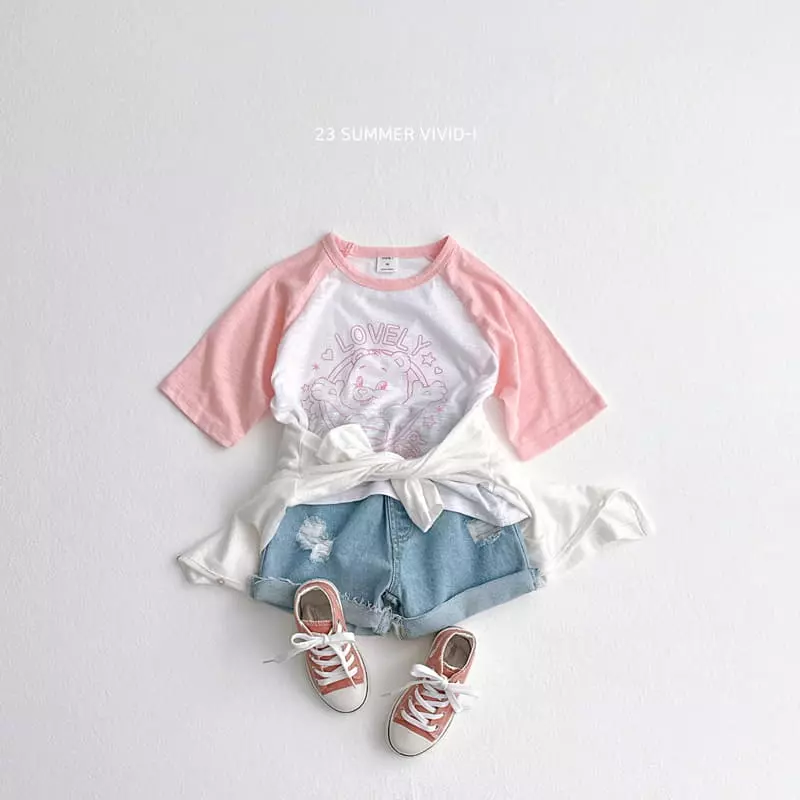 Vivid I - Korean Children Fashion - #minifashionista - 9 Raglan Bear Tee - 7