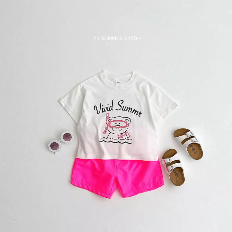 Vivid I - Korean Children Fashion - #minifashionista - Jamsu Bear Tee - 10