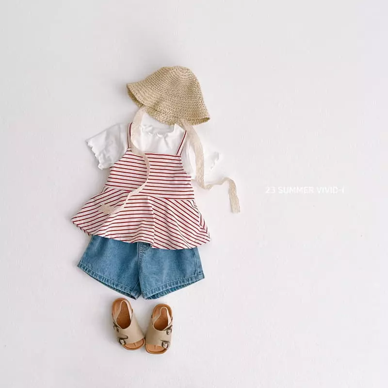 Vivid I - Korean Children Fashion - #minifashionista - Stripes Bustier - 6