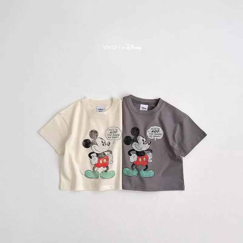 Vivid I - Korean Children Fashion - #minifashionista - M Vintage Short Sleeves Tee