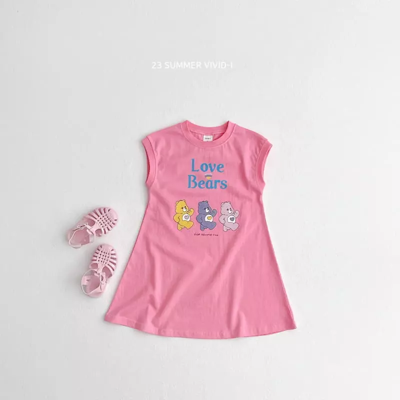 Vivid I - Korean Children Fashion - #minifashionista - Heart Dino One-piece - 3