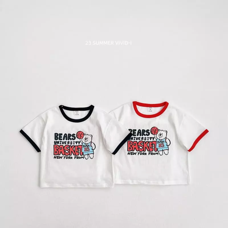 Vivid I - Korean Children Fashion - #minifashionista - Dunk Piping Tee - 2