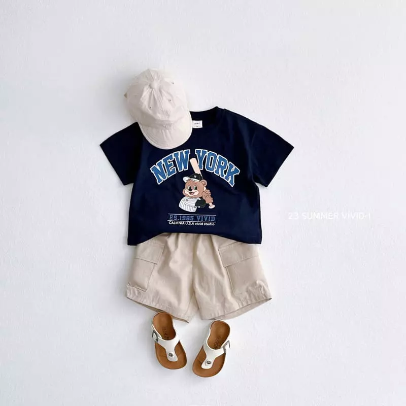 Vivid I - Korean Children Fashion - #minifashionista - Base Ball Top Bottom Set - 8