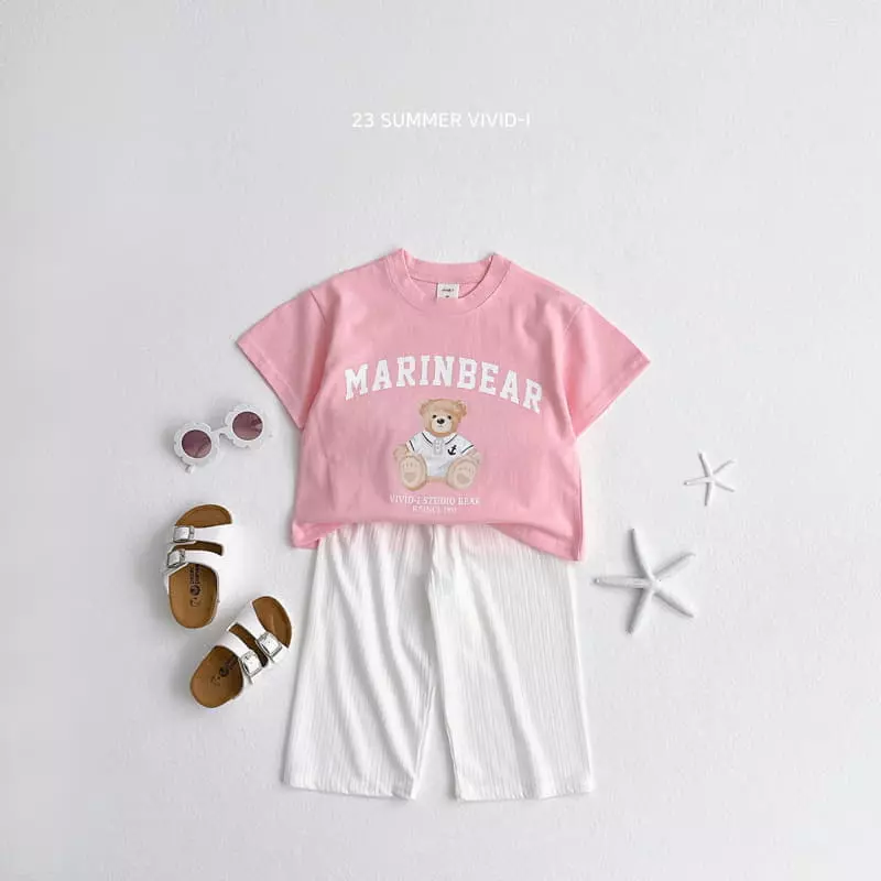 Vivid I - Korean Children Fashion - #minifashionista - Marine Bear Top Bottom Set - 7