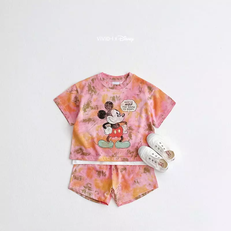 Vivid I - Korean Children Fashion - #minifashionista - M Water Paint Top Bottom Set - 2
