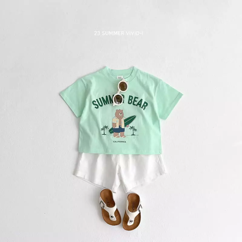 Vivid I - Korean Children Fashion - #prettylittlegirls - Surfer Bear Tee - 6