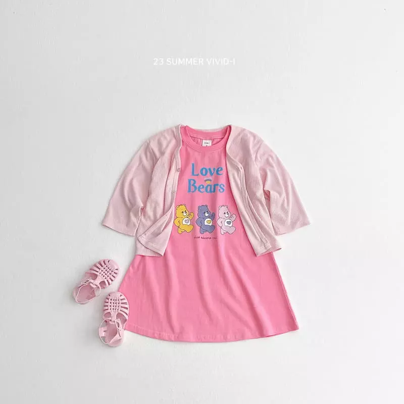 Vivid I - Korean Children Fashion - #minifashionista - Heart Dino One-piece - 4