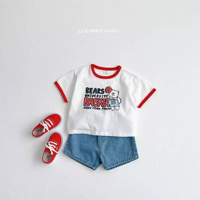 Vivid I - Korean Children Fashion - #prettylittlegirls - Dunk Piping Tee - 3