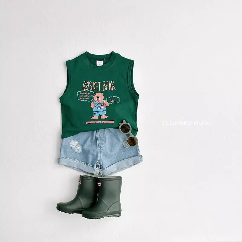 Vivid I - Korean Children Fashion - #prettylittlegirls - Basket Top Bottom Set - 7