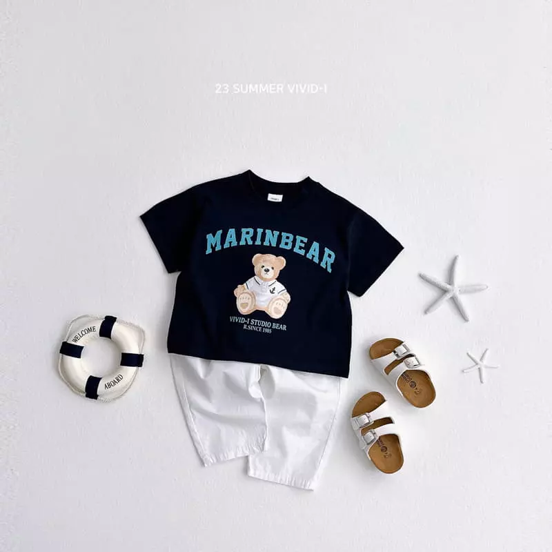 Vivid I - Korean Children Fashion - #stylishchildhood - Marine Bear Top Bottom Set - 11