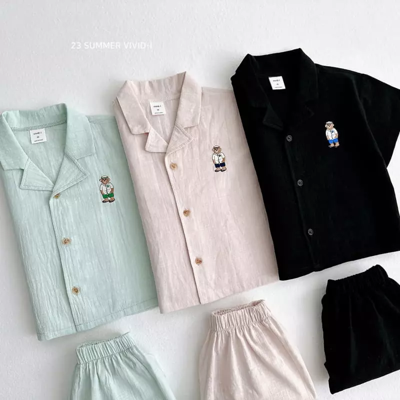 Vivid I - Korean Children Fashion - #todddlerfashion - Shirt Top Bottom Set - 2