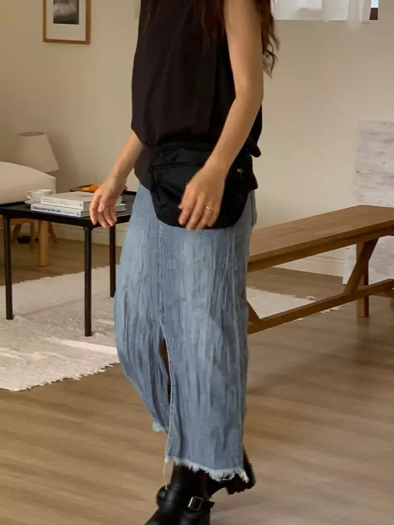 Vivie L - Korean Women Fashion - #womensfashion - Linen Skirt - 4