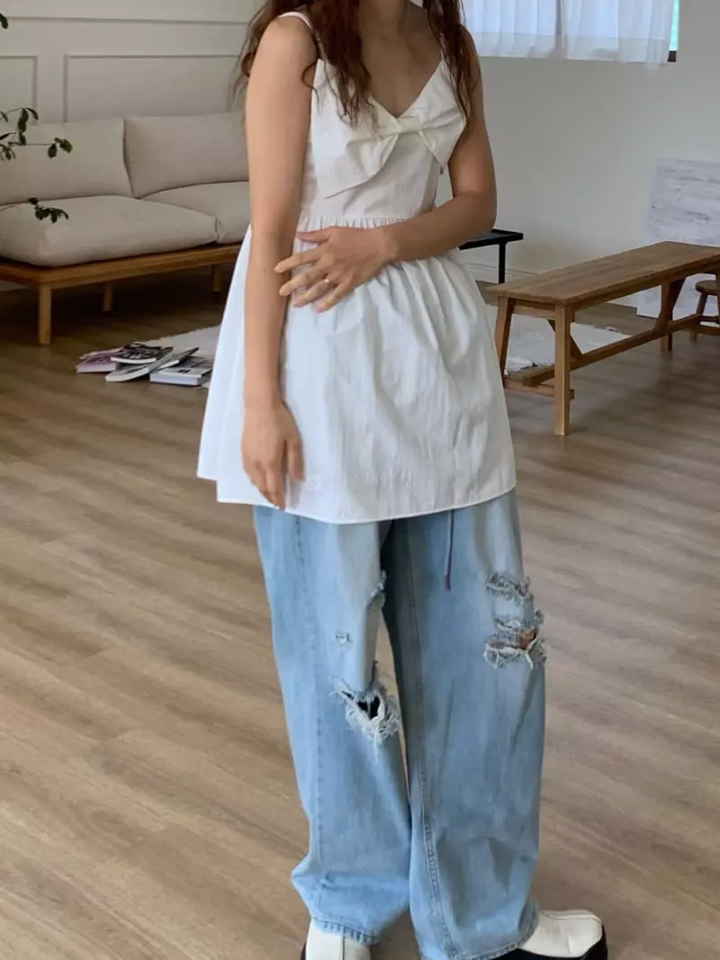Vivie L - Korean Women Fashion - #momslook - Ribbon Blouse - 2