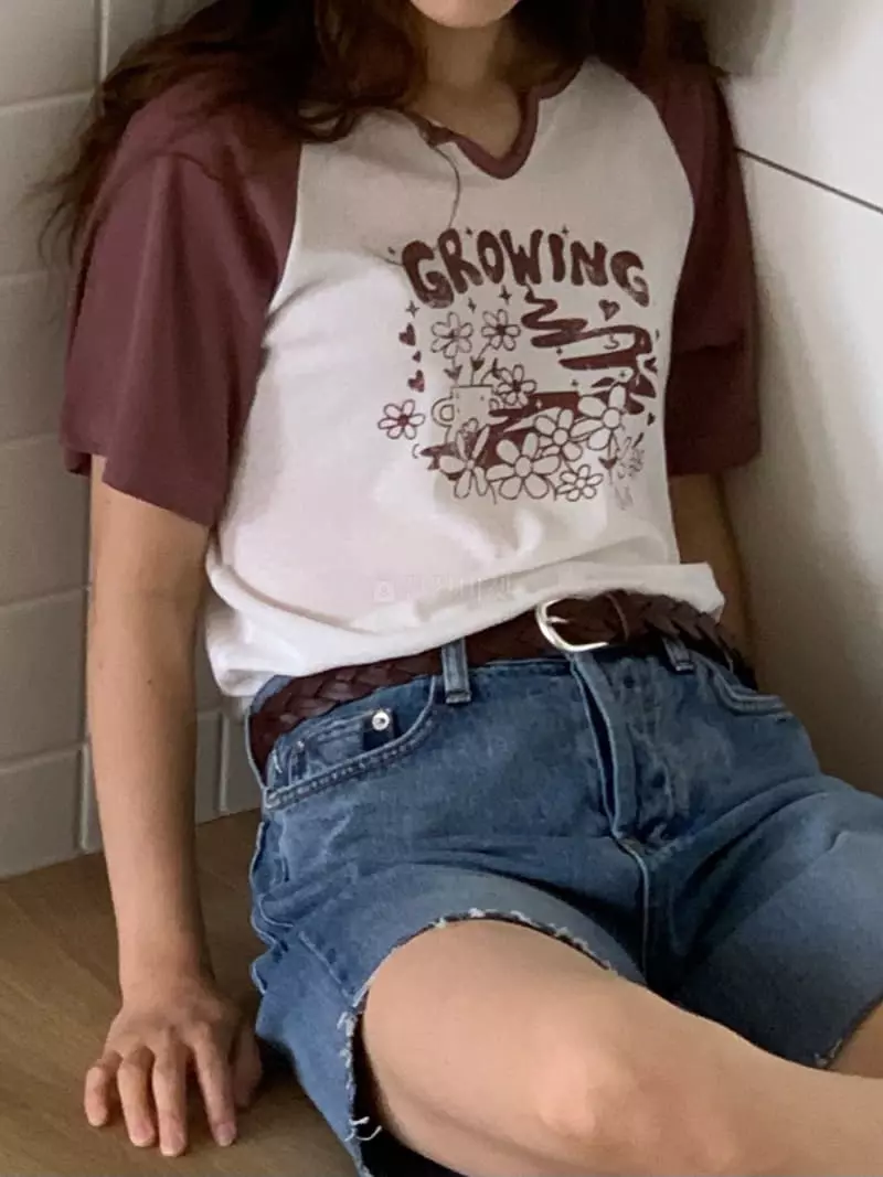 Vivie L - Korean Women Fashion - #momslook - Paint Tee
