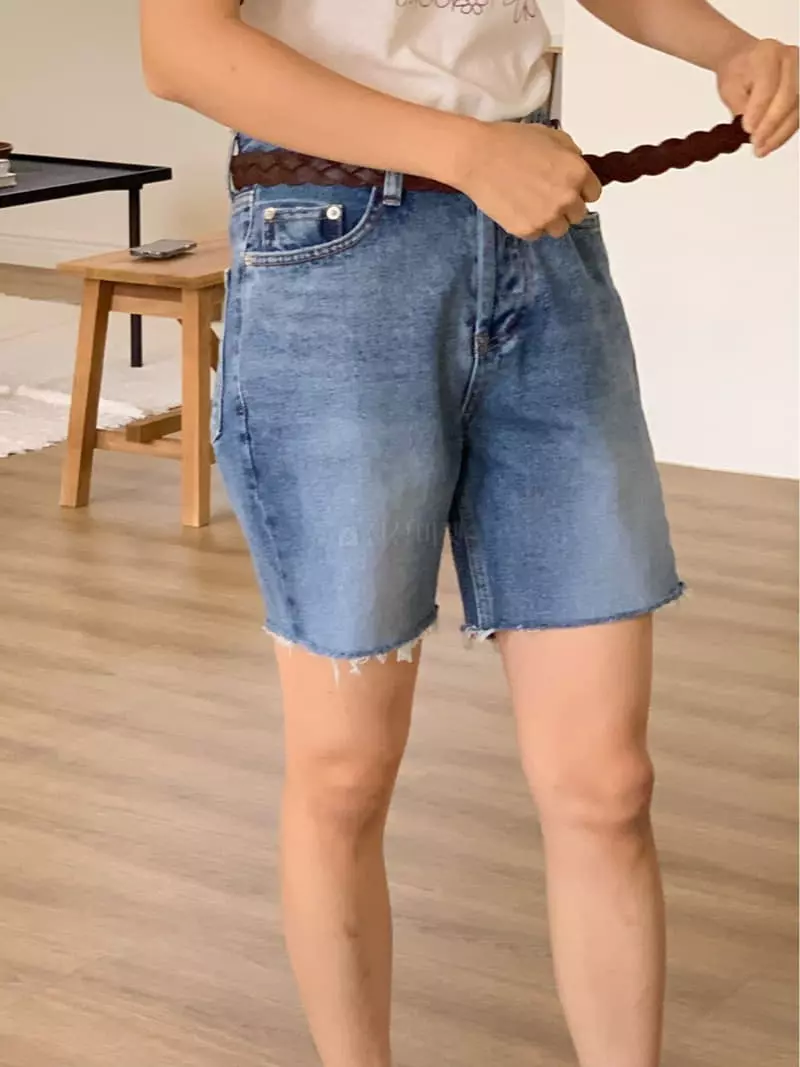 Vivie L - Korean Women Fashion - #romanticstyle - Denim Shorts - 2