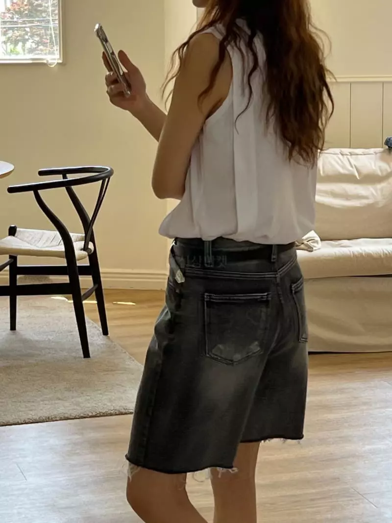 Vivie L - Korean Women Fashion - #shopsmall - Denim Shorts - 3