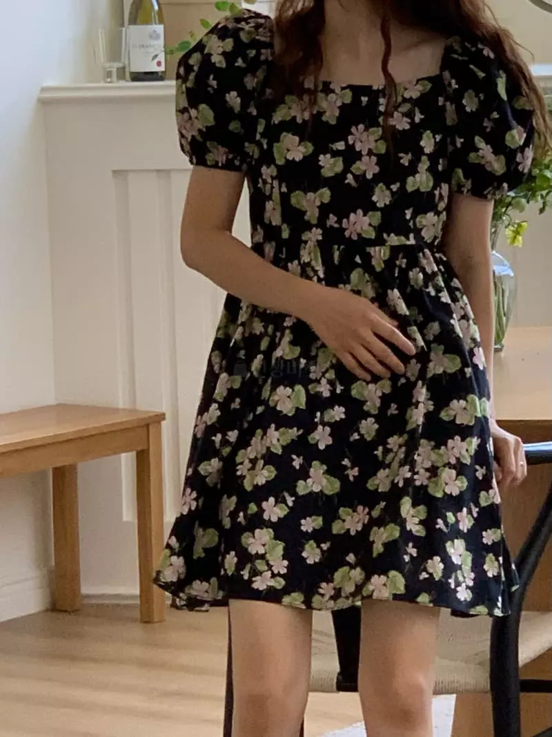 Vivie L - Korean Women Fashion - #vintageinspired - Puff One-piece - 3