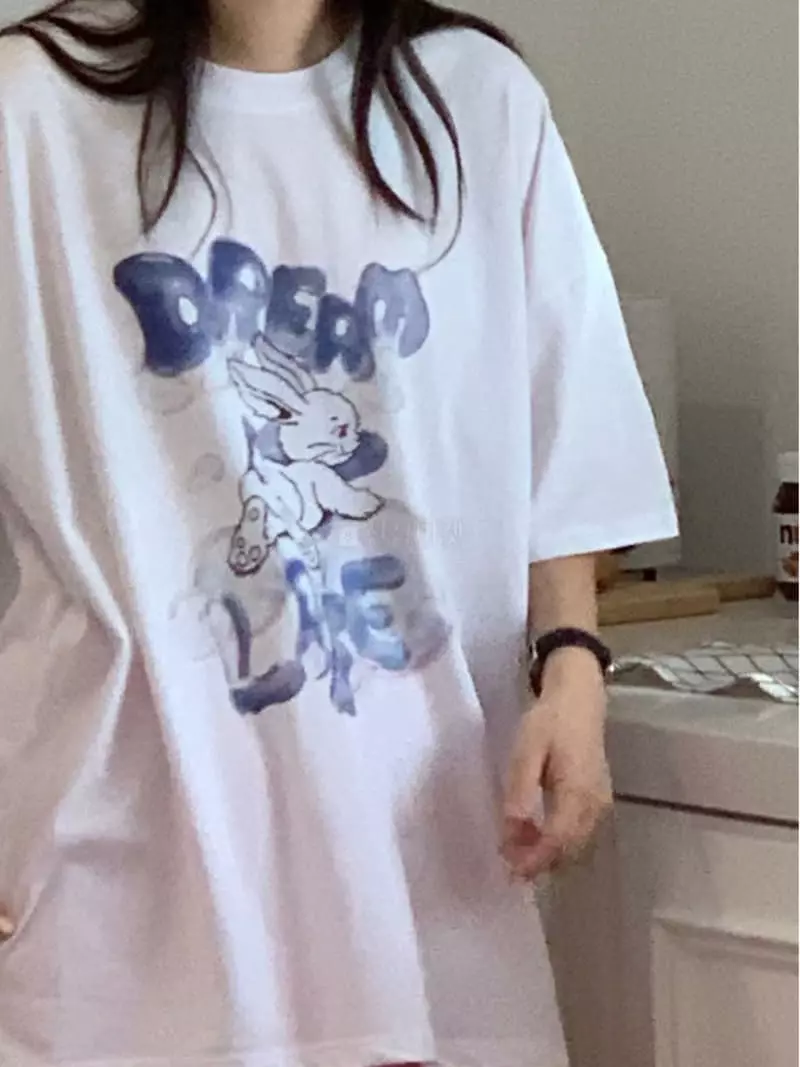 Vivie L - Korean Women Fashion - #vintageinspired - Rabbit Tee - 5