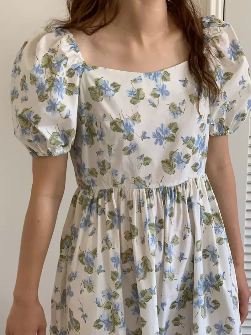 Vivie L - Korean Women Fashion - #vintageinspired - Puff One-piece - 4
