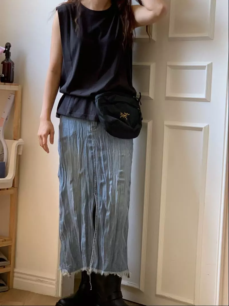 Vivie L - Korean Women Fashion - #womensfashion - Linen Skirt