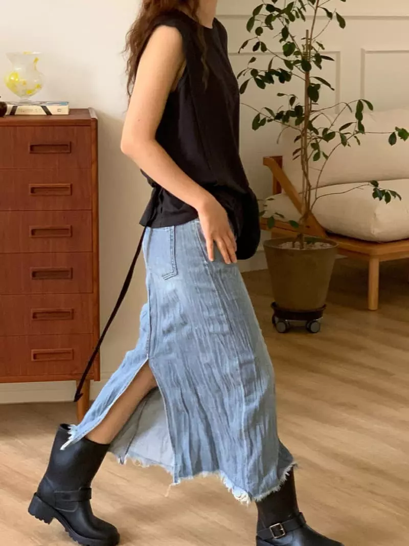 Vivie L - Korean Women Fashion - #womensfashion - Linen Skirt - 3