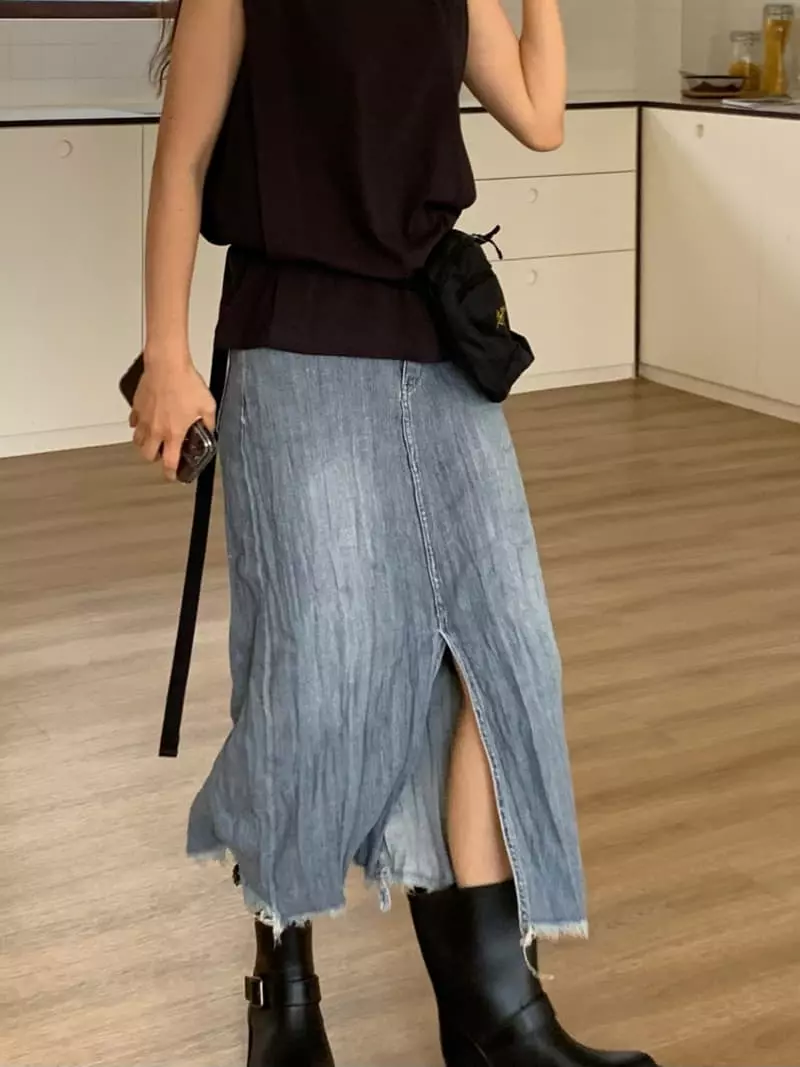 Vivie L - Korean Women Fashion - #womensfashion - Linen Skirt - 5
