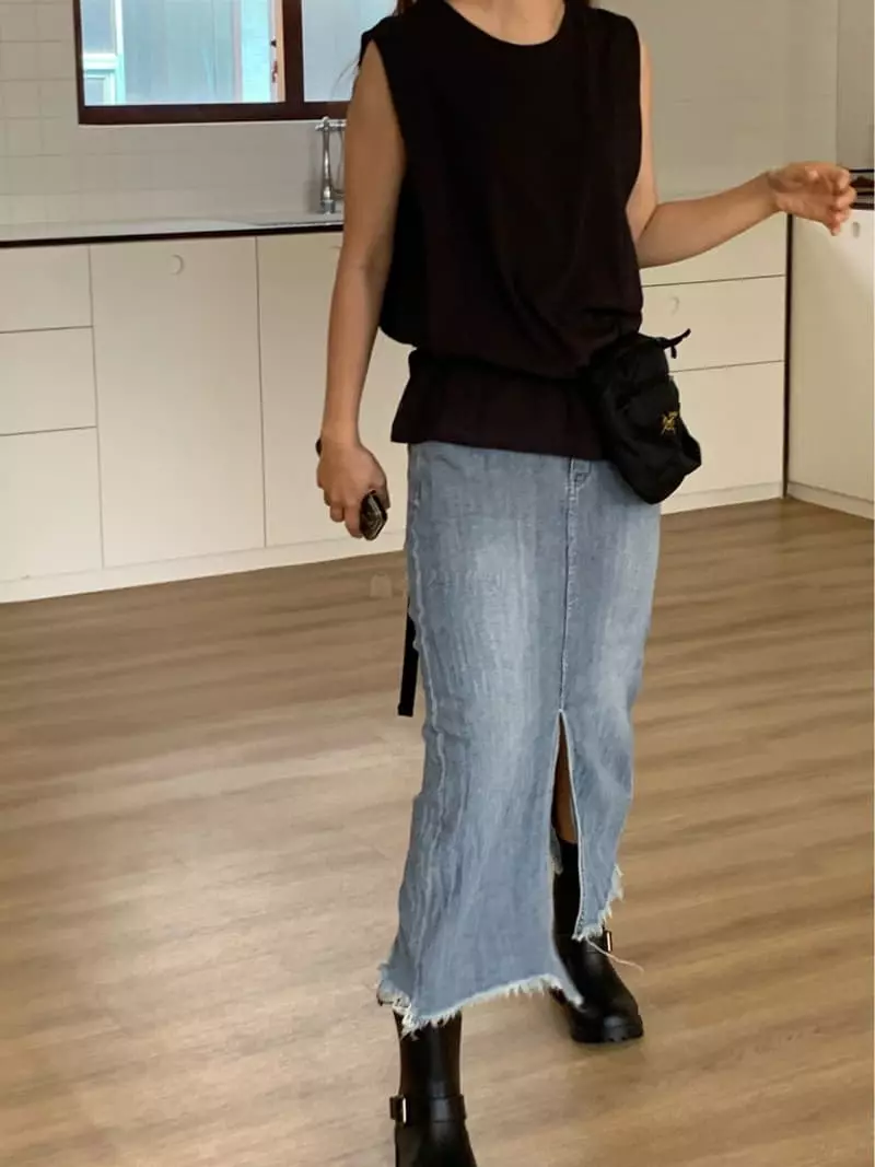 Vivie L - Korean Women Fashion - #womensfashion - Linen Skirt - 7