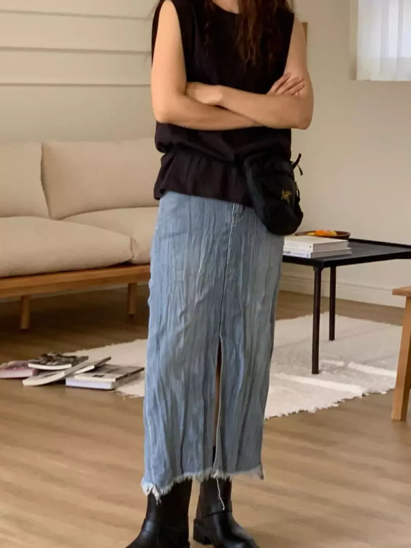 Vivie L - Korean Women Fashion - #womensfashion - Linen Skirt - 9