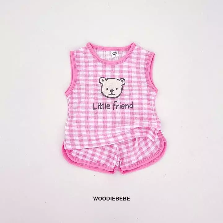 Woodie - Korean Children Fashion - #childrensboutique - Little Bear Top Bottom Set - 4