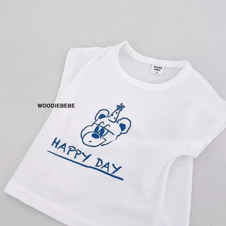 Woodie - Korean Children Fashion - #designkidswear - Happy Day Tee - 4