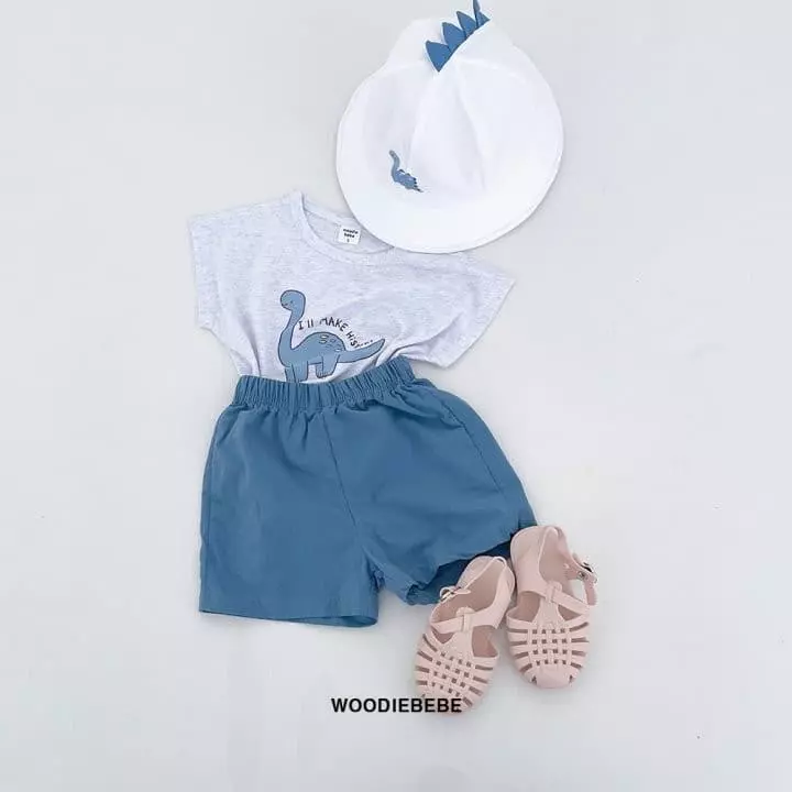 Woodie - Korean Children Fashion - #fashionkids - Dino Top Bottom Set - 8