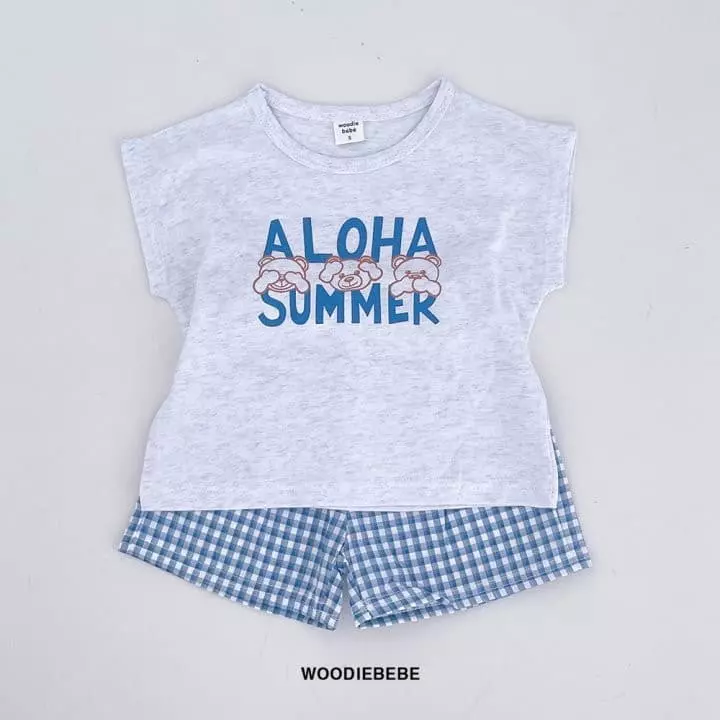 Woodie - Korean Children Fashion - #kidsshorts - Hawaii Top Bottom Set - 5