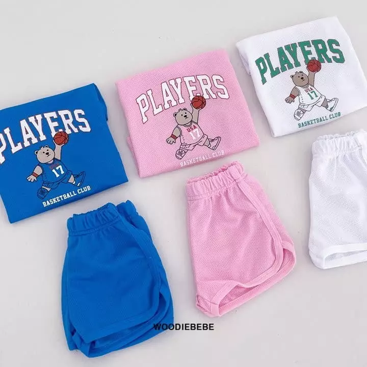 Woodie - Korean Children Fashion - #kidsshorts - Dunk Top Bottom Set - 3
