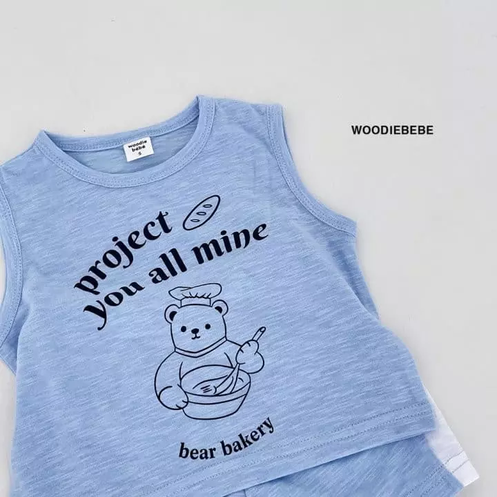 Woodie - Korean Children Fashion - #kidsshorts - Cooking Top Bottom Set - 2