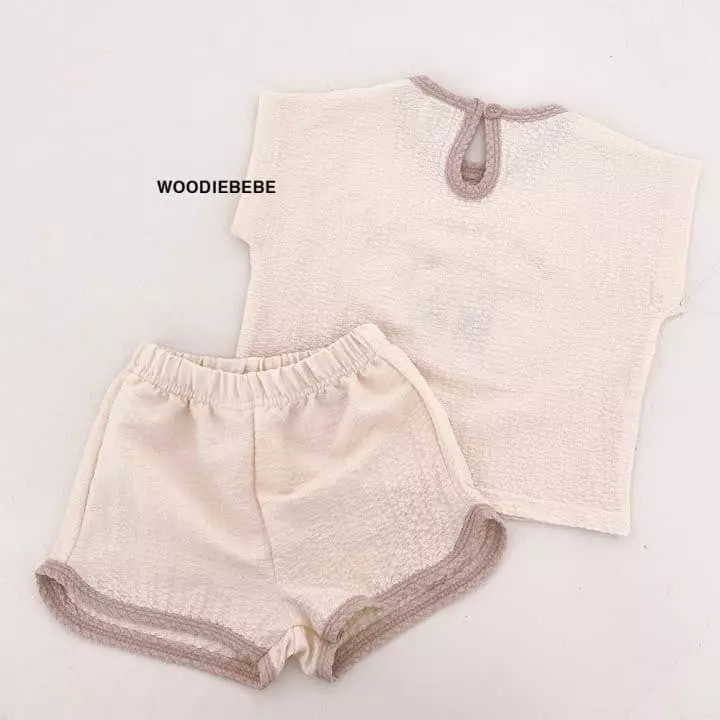 Woodie - Korean Children Fashion - #minifashionista - Twin Bear Top Bottom Set - 5