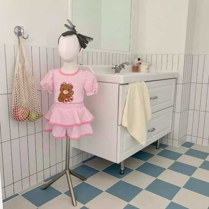 Yellow Factory - Korean Children Fashion - #magicofchildhood - Heart Bear Top Bottom Set - 11
