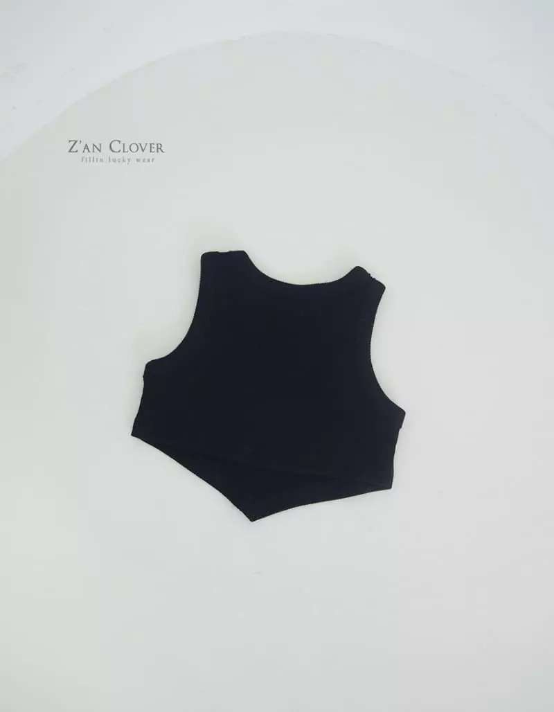 Zan Clover - Korean Children Fashion - #Kfashion4kids - Rib Unbal Sleeveless - 7