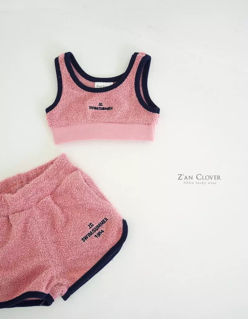 Zan Clover - Korean Children Fashion - #childofig - Towel Top Bottom Set - 3