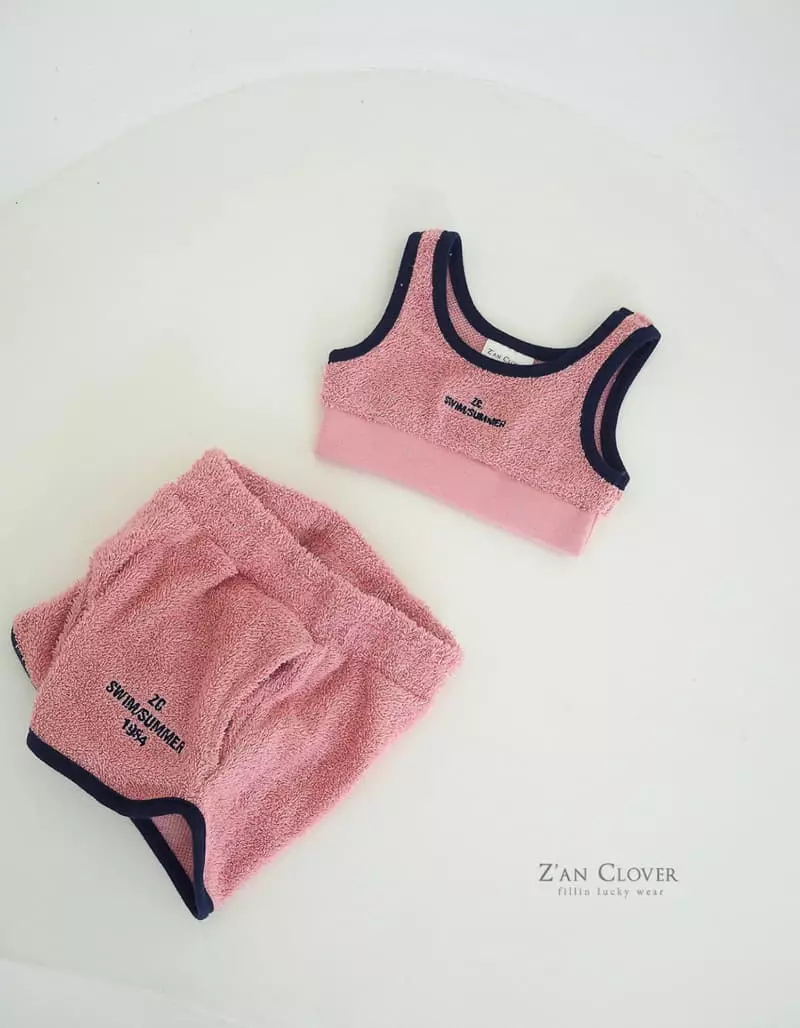 Zan Clover - Korean Children Fashion - #childofig - Towel Top Bottom Set - 4
