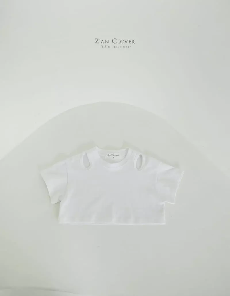 Zan Clover - Korean Children Fashion - #childrensboutique - Shoulder Slit Tee - 2