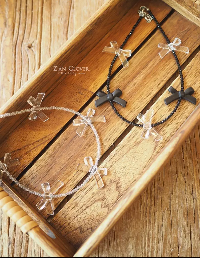 Zan Clover - Korean Children Fashion - #childrensboutique - Party Ribbon Choker - 2