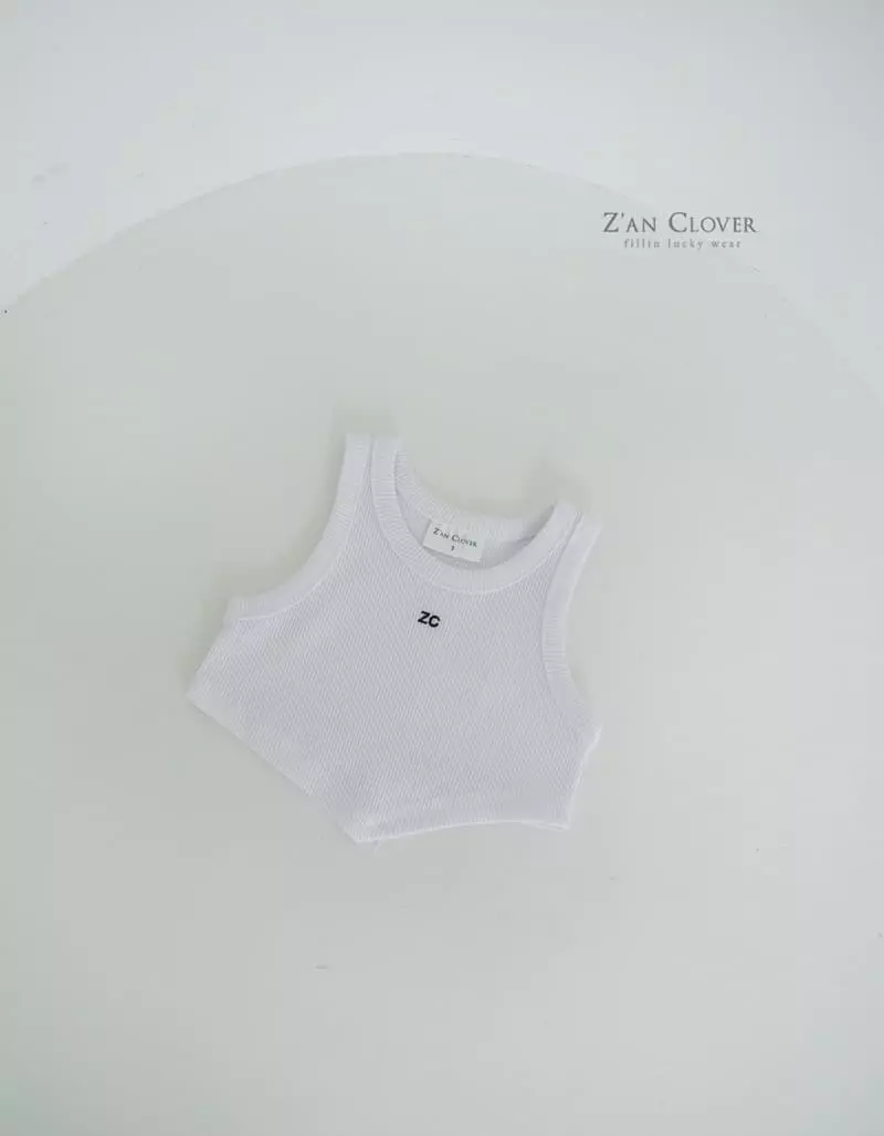 Zan Clover - Korean Children Fashion - #designkidswear - Rib Unbal Sleeveless