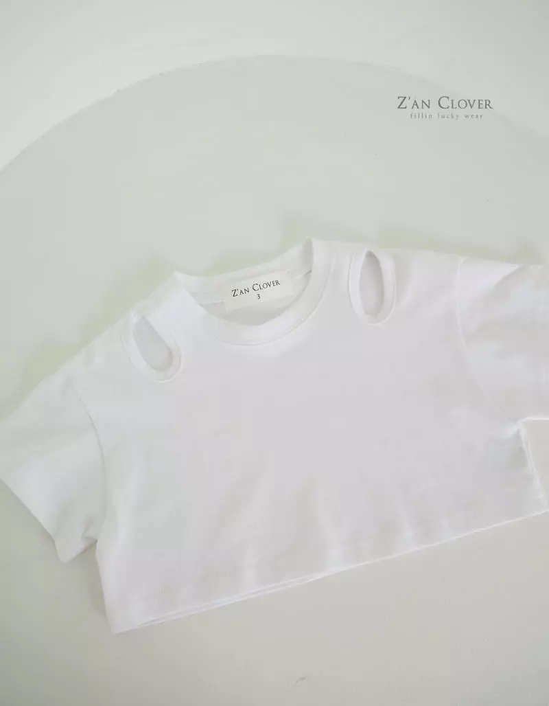 Zan Clover - Korean Children Fashion - #designkidswear - Shoulder Slit Tee - 4