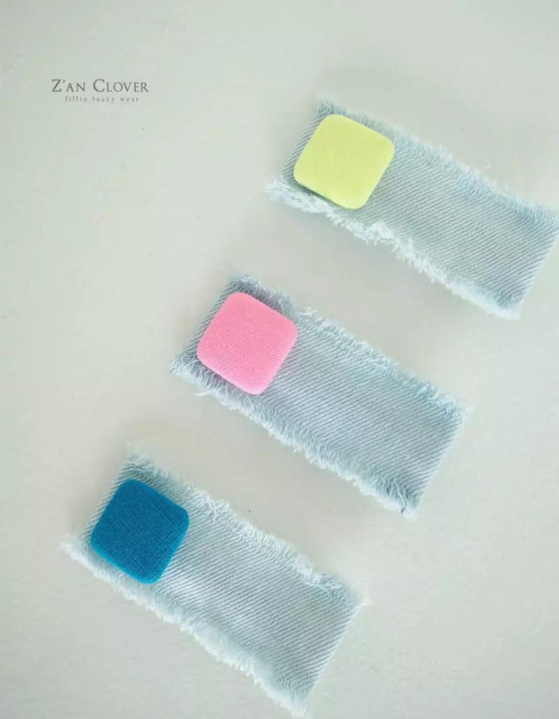 Zan Clover - Korean Children Fashion - #discoveringself - Point Denim Hairpin - 2
