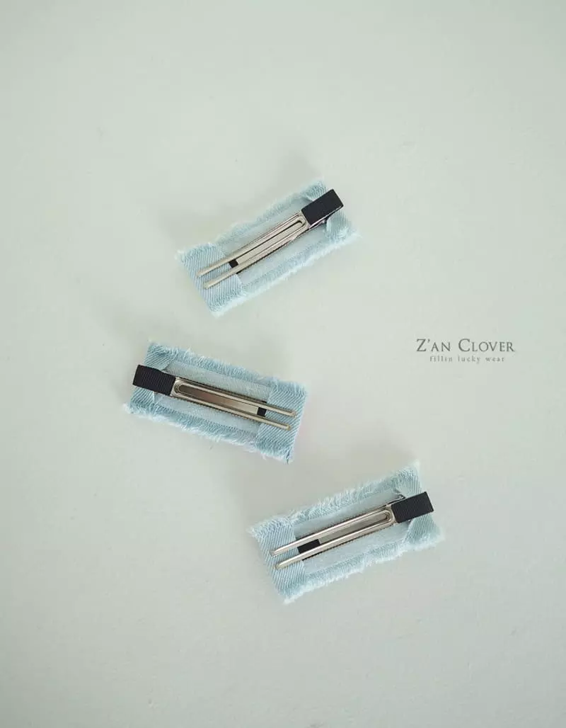 Zan Clover - Korean Children Fashion - #fashionkids - Point Denim Hairpin - 3