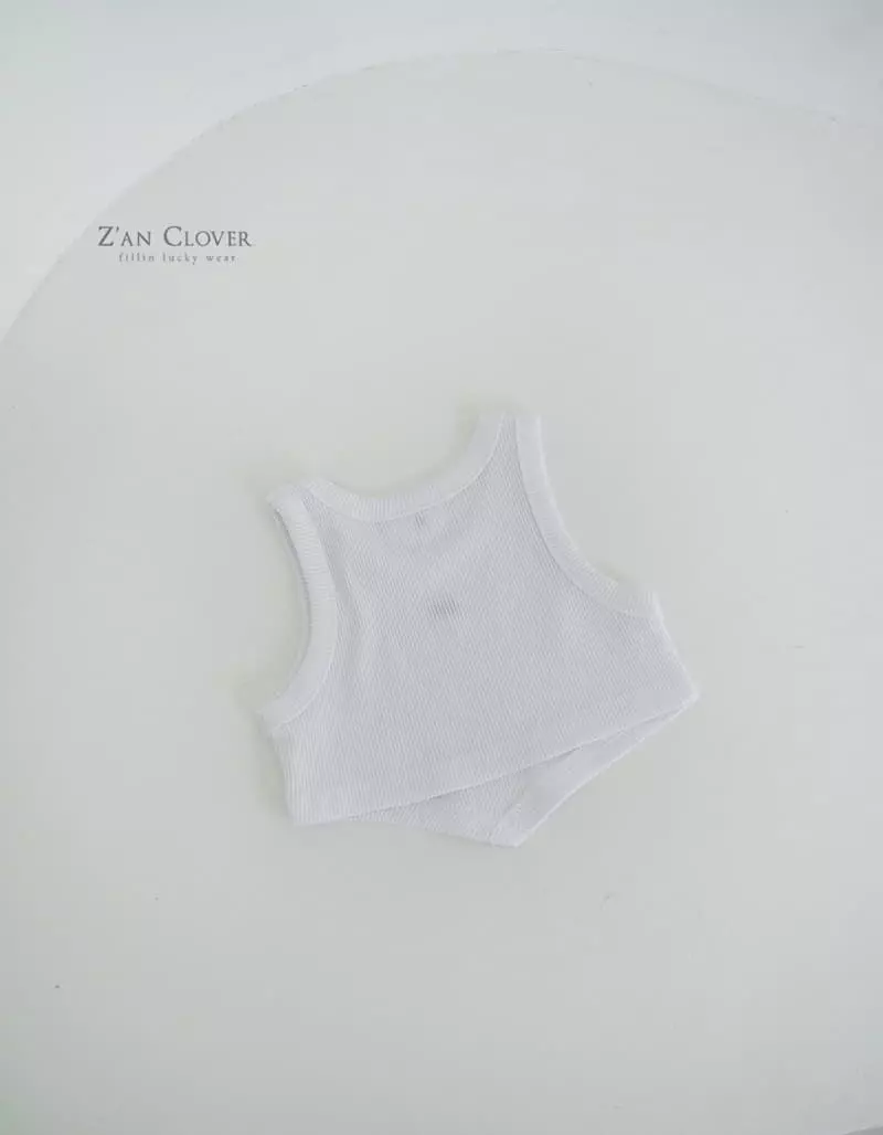 Zan Clover - Korean Children Fashion - #fashionkids - Rib Unbal Sleeveless - 3